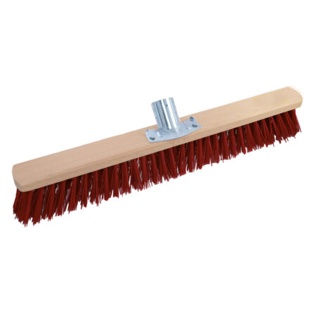Balai nylon rouge 60 cm avec douille métal 28 mm