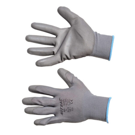 Gant nylon gris enduit PU - la paire