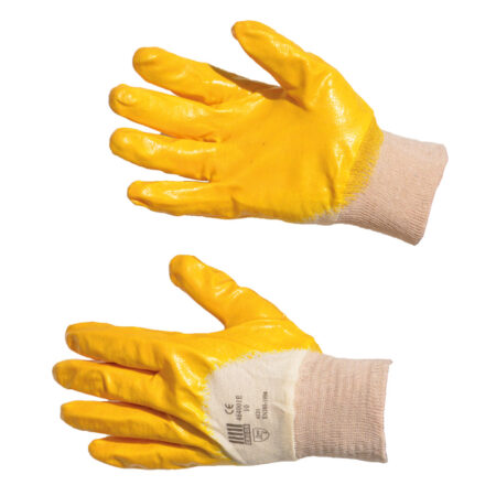 Gant coton enduit jaune taille 10 - la paire