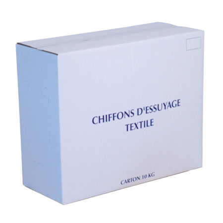 Chiffon 100 % coton blanc - carton de 10 kg