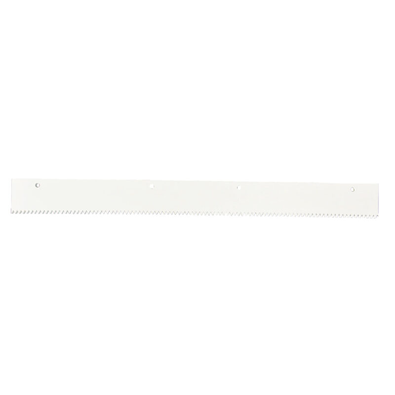 Lame caoutchouc blanc dentée épaisseur 8 mm pour râteau 58 cm