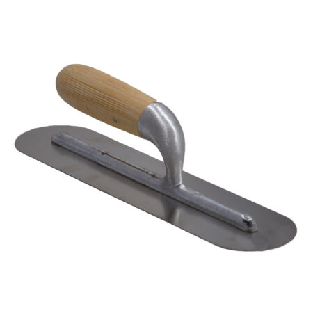 Lisseuse 29,5 x 8 cm inox arrondie des 2 cotés poignée bois