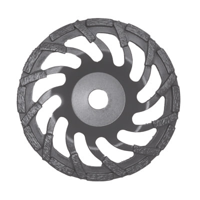 Plateau diamant diamètre 180 mm turbine liant moyen - gris