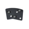 Patin noir 3 segments polycristallin arrondis pour DELTA II côté gauche ou PG250